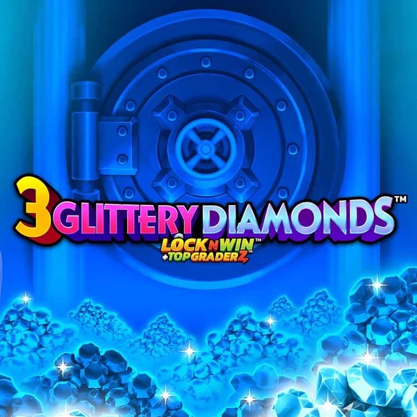 Slots logo of 3 Glittery Diamonds from PearFiction Studios at Sankra Casino
