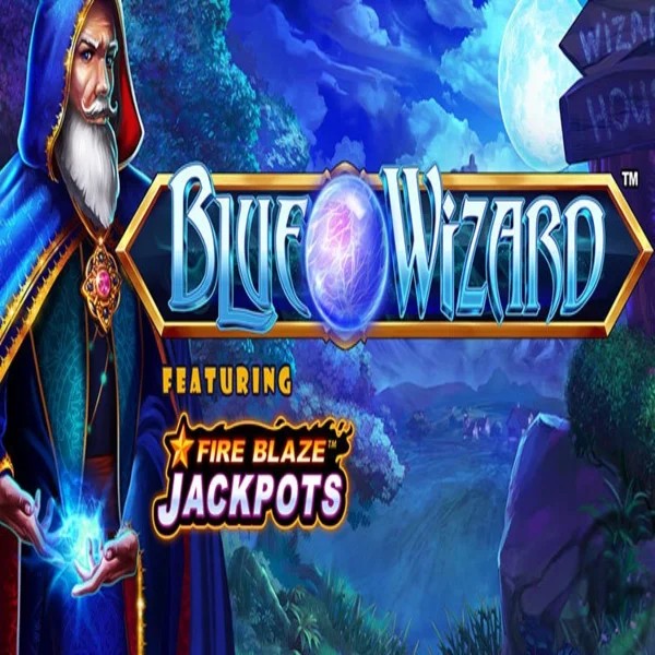 Blue Wizard Fire Blaze Jackpots game by Rarestone Gaming – logo hosted on Sankra Casino