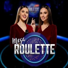 Mega Roulette online game logo by Pragmatic Play on sankrascasino.com