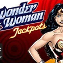 Wonder Woman Jackpots slot logo by Amaya at Sankra Casino